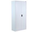 Manutan Expert - Armoire Métal Aris à Portes Battantes - Gris Clair 185x90x40cm - 4 Tablettes 40kg - Serrure à Clé - Garantie 10 Ans