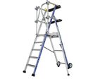 Tubesca-Comabi - Plateforme Sherpamatic Saloon 5 marches Aluminium - Hauteur travail 3.18m - Charge 150kg - Éco-responsable