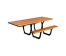 Table de pique-nique avec banquettes intégrées