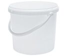 Manutan Expert - Seau Blanc 5L Polypropylène avec Couvercle - Usage Alimentaire - Recyclable