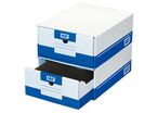 Fast - Boîte d'archives à tiroirs A4 - Carton Bleu - 36.5x28x14 cm - Recyclé & Recyclable