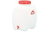 Cemo - Réservoir Ovale Industriel 60L Blanc Transparent - Polyéthylène Haute Densité - Usage Alimentaire