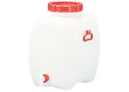 Cemo - Réservoir Ovale Industriel 60L Blanc Transparent - Polyéthylène Haute Densité - Usage Alimentaire