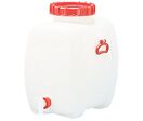 Cemo - Réservoir Ovale Industriel 60L Blanc Transparent - Polyéthylène Haute Densité - Usage Alimentaire