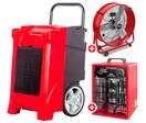 Pack déshumidificateur PRO 90L/Jour BDP90 + Ventilateur brasseur d'air ø600mm MV600L + Chauffage électrique 3 kW WEL03 MW Tools BDP90SETAH