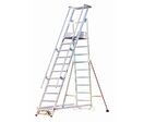 Tubesca-Comabi - Plateforme mobile PIR 9 marches Aluminium - Hauteur travail 3.97m - Charge 150kg - Certifiée Décret 2004-924