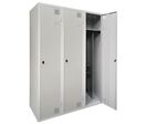 Akaze - Vestiaire Séchant Industrie Salissante 3 Colonnes Gris Clair - 3 Casier/Colonne - 1800x1200x500mm - Éco-responsable