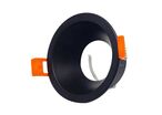 Support encastrable Spot Rond Noir Mat pour Ampoule GU10