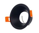 Support encastrable Spot Rond Noir Mat pour Ampoule GU10