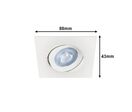 Spot LED Encastrable Orientable 5W Carré SMD - Blanc Neutre 4000K - 5500K / Blanc