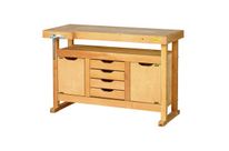 Etabli bois avec 4 tiroirs et 2 caissons