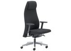 Sokoa - Chaise de bureau ergonomique GO - Utilisation continue 24h/24 - Tissu noir - Renfort lombaire - Roulettes chromées