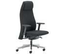 Sokoa - Chaise de bureau ergonomique GO - Utilisation continue 24h/24 - Tissu noir - Renfort lombaire - Roulettes chromées