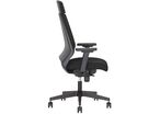 Nowy Styl - Chaise de bureau Kenari - Dossier tissu noir, accoudoirs réglables, ergonomique, synchrone, 110 kg max