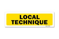 Panneau local technique - Fond jaune