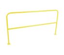 Manutan Expert - Barrière de protection à platine - Acier Jaune 2m x 1m - Extérieur - Fixation à sceller