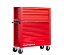 Servante d'atelier complète large - 11 tiroirs - Coffre supérieur XXL - 729 outils en acier Chrome Vanadium MW Tools MWE799R33X