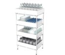 Stockage et organisation en atelier | Étagère 4 niveaux avec compartiments N° 66A-3