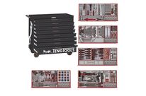 Servante black midi master set 8 tiroirs Teng Tools TCMM498NBK