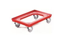 Matfer - Plateau roulant plastique norme Europe - 300 kg - Rouge - Recyclable