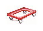 Matfer - Plateau roulant plastique norme Europe - 300 kg - Rouge - Recyclable