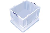 Bac De Rangement Plastique + Couvercle 145l Blanc Résistant