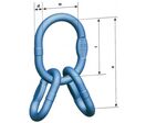 Anneau maille de levage triple grade 120 pour élingue 4250 à 21200 kg