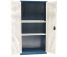 Manutan Expert - Armoire pour outillage haute - 2 portes - Acier Bleu/Gris Clair - 1950x1000x450mm - 10 ans garantie