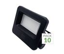 Pack de  10 - Projecteurs LED Extérieur 30W IP65 NOIR - Blanc Neutre 4000K - 5500K