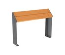 Banc assis-debout en bois et acier