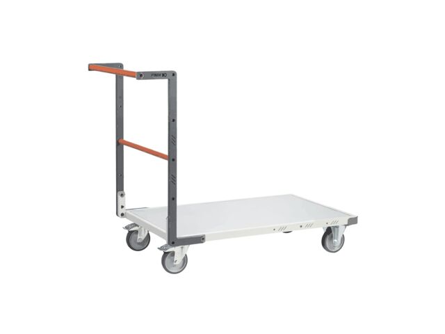 Chariot FIMM flat-pack dossier fixe, 1000 x 600 mm, plateau tôle, roues caoutchouc, 250 kg