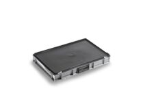 Bac mallette 600x400 avec couvercle et 1 poignée frontale