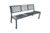 Erdi - Banc de collectivité H:80.5cm Acier Anthracite - Assise 166x62cm - Design Moderne et Durable