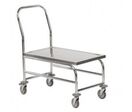 Chariot inox à plateau surélevé