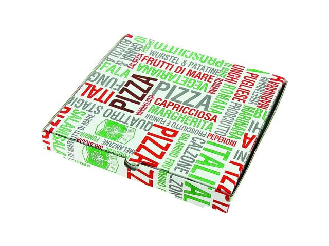 BTE PIZZA 29X29X3 PPT TUTTIGUSTI FD BLANC 3 COL (X200) Firplast
