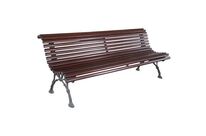 Benito - Banc Vague Bois Exotique Acajou Fonte - 200cm - Mobilier Urbain Design