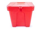 Jonesco - Bac à sel et à sable 110 L Rouge - Nouvelle version, recyclable, garantie 3 ans