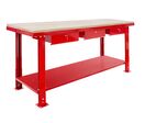 Établi 200 cm avec pieds réglables plateau MDF 3 tiroirs MW Tools DER2000PW