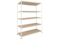 Manutan Expert - Rayonnage Mi-Lourd Rapid 2 - 1830x1220x455mm Gris - 5 Niveaux - 200kg/Tablette - Montage Facile