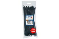 Velamp - Colliers de fixation nylon noirs - 4,8x200mm - Lot de 100 - Recyclables