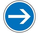 Panneaux routier "Direction obligatoire à  droite" B21-1