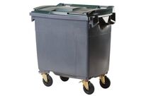 Sulo - Conteneur 750L Gris Vert 4 Roues - Plastique Recyclé 100% - Charge 300kg - Éco-responsable
