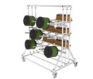 Stockage mobile de charges longues | Cantilever 3 niveaux N° 18A-2