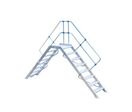 Passerelle double accès en aluminium 45°