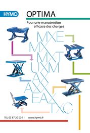 Catalogue Tables élévatrices HYMO gamme OPTIMA