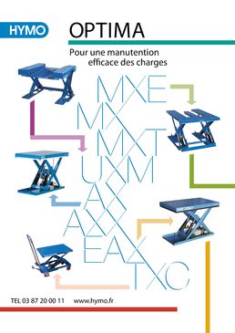 Tables élévatrices HYMO gamme OPTIMA