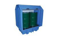 Box de rétention fermé en polyéthylène - 2 fûts