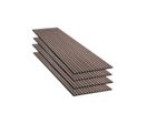 Lot de 4 Panneaux Acoustiques Murauxl- Tasseaux Finition Noyer - Fond Noir - 240x60x2,2cm