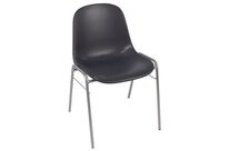 Chaise Coque Piètement Alu Anthracite