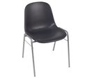 Chaise Coque Piètement Alu Anthracite